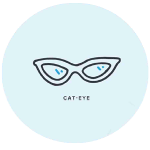 cat-eye glasses